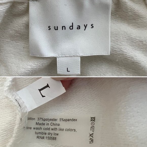 Sundays Larissa Dress Size L White Sleeveless Ruffled Drawstring Anthropologie - Picture 11 of 11